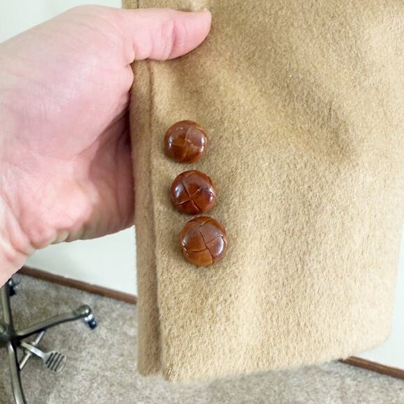 Vintage Hunt Valley Tan 100% Camel Hair Sport Coat Men's Size Large Made in USA - Picture 3 of 7